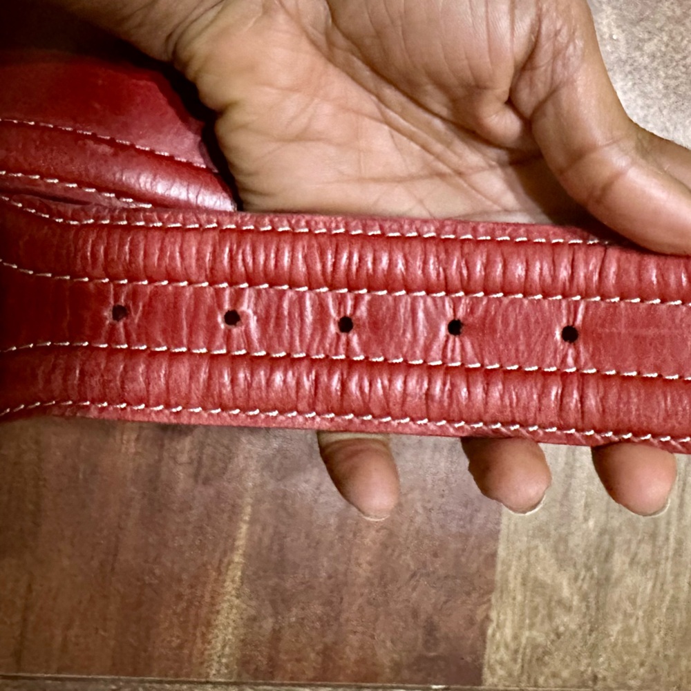 MEXX genuine leather red belt - Picture 13 of 15